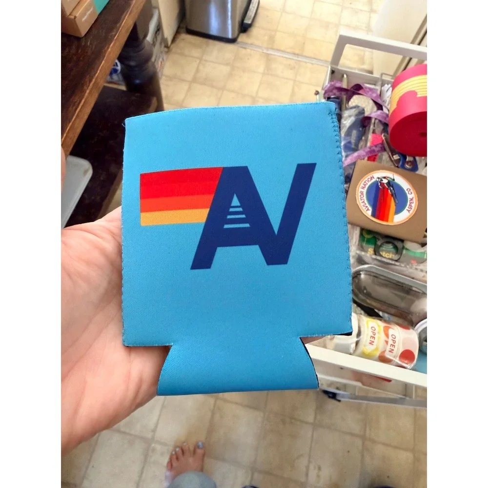 Aviator Nation Can Cozies Set of 4 Aspen Tiger Rainbow Retro Beverage Coolers
